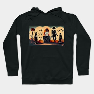 A Couple of Skeletons Sitting on a Bench Hoodie